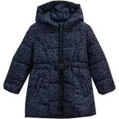 تصویر کاپشن دخترانه kotonمدل ستاره رنگ سورمه ای تیره ا Goerge girls navy coat dot printed Goerge girls navy coat dot printed