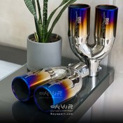 تصویر سر اگزوز دو لول HKS استیل هفت رنگ 