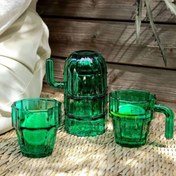 تصویر ست لیوان کاکتوس ۴ عددی شیشه‌ای فانتزی 