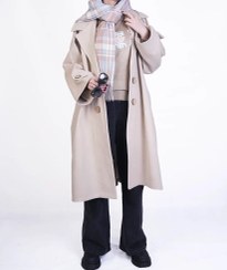 تصویر پالتو بلند یقه انگلیسی مدل ونوس 