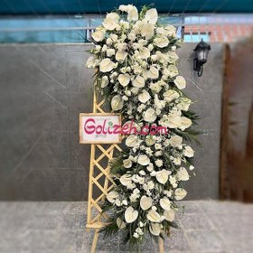 تصویر تاج گل ترحیم سفید 