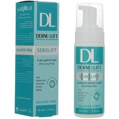 تصویر فوم شستشو مناسب پوست های چرب و جوشدار سیندت فوم سبولیفت 150میل درمالیفت Dermalift Sebolift Cleansing Syndet Foam For Acne Prone Skin 150ml