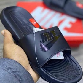 تصویر دمپایی نایک ویکتوریا تمام مشکی Nike viktoria 