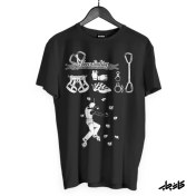 تصویر چاپ روی تیشرت مشکی سنگ نوردی 