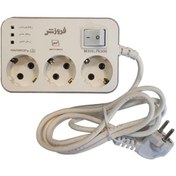 تصویر محافظ برق یخچال ۳ خانه ارت دار فروزش مدل FR300 طول کابل ۱.۸ متر 