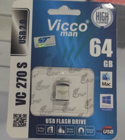 تصویر فلش ۶۴گیگ usb۲ برند vicco man - v۲۷ 