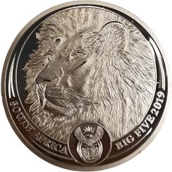 تصویر سکه یادبود شیر افریقایی نقره ای 2019 