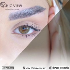 تصویر لنز چشم چیک ویو مدل AR 111 رنگ عسلی روشن AR 111 chickview eye lens, light honey color