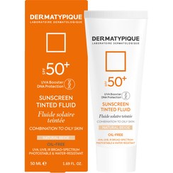 تصویر ضد آفتاب رنگی بژ طبیعی پوست خشک درماتیپیک حجم 50 میلی لیتر DERMATYPIQUE SUNSCREEN TINTED HYDRA CREAM NORMAL TO DRY SKIN NATURAL BEIGE 50 ml