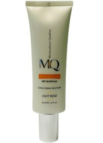 تصویر کرم ضد آفتاب ام کیو (MQ) مدل Oil Free با SPF50 رنگ بژ روشن ضد آفتاب صورت مدل Oil Free چرب SPF 50 حجم 55 میلی لیتر برند ام کیو بژ روشن