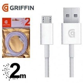 تصویر کابل تبدیل USB به microUSB گریفین مدل G2 طول 2 متر - سفید 