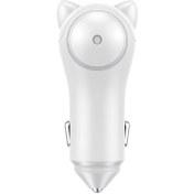 تصویر فندکی بیسوس مدل Carregador Veicular Gato Baseus CCALL-DM02 Adorkable 3A Branco 