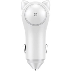 تصویر فندکی بیسوس مدل Carregador Veicular Gato Baseus CCALL-DM02 Adorkable 3A Branco فندکی بیسوس مدل Baseus CCALL-DM02 Adorkable 3A Brancoسفید