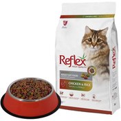 تصویر غذای خشک گربه رفلکس مولتی کالر با طعم مرغ و برنج وزن (۱)،(1.5)،(15) کیلو گرم 