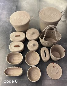 تصویر سبد گرد درب دارمتوسط قیطونی 9003 