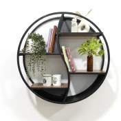 تصویر شلف دیواری دایره‌ای مدل شوکا پلاس 