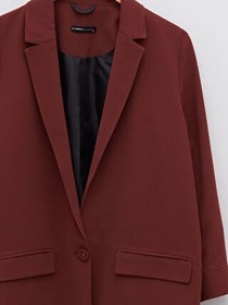 تصویر کت زنانه زرشکی السی وایکیکی W1KO77Z8 ا Önden Düğme Kapamalı Düz Cep Detaylı Krep Kumaş Kadın Ceket Önden Düğme Kapamalı Düz Cep Detaylı Krep Kumaş Kadın Ceket