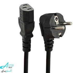 تصویر کابل برق 3 پین لپ تاپ رویال طول 1.8 متر royal 3 pin laptop power cable length 1.8 meter