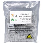 تصویر LED اوال سفید 5mm تابلو روانی مارک VOLT بسته1000 تایی 