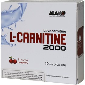 تصویر ویال خوراکی ال کارنیتین 2000 آلامو 10 عدد - طعم: لیمویی - تعداد در بسته: 10 Alamo L Carnitine 2000 10 Vials