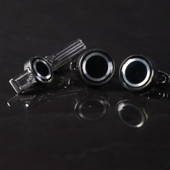 تصویر ست دکمه سردست و گیره کراوات نقره ای NESEN مدل S14 