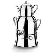 تصویر چای ساز A334 مگا نوستا سماور اینوکسکروم اورجینال KORKMAZ 