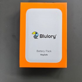 تصویر پاوربانک مگ سیف Blulory - سفید Blulory magsafe battery pack