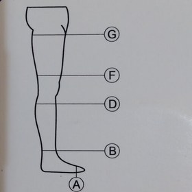 تصویر جوراب واریس (با کف بالای ران AG) مدل طب و صنعت کد 70700 