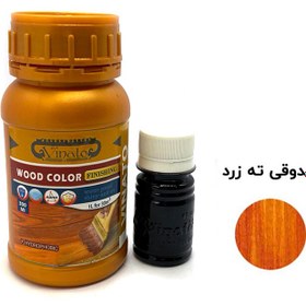 تصویر رنگ چوب فینیشینگ فندقی ته زرد ویناتو حجم 300 میلی‌لیتر کد 385 