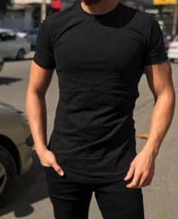 تصویر تیشرت ساده مشکی اسلیم فیت کد 545 