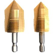 تصویر ست 2 عددی مته گشاد کن و قلاویز زن لوله PVC سایز 1/2-3/4 پاور POWER+ مدل HL5895 