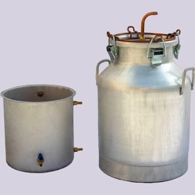 تصویر دستگاه تقطیر(گلابگیر عرقگیر) 15 لیتری با خنک کننده سطلی آبی 