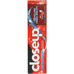 تصویر خمیر دندان طراوت بخش خنک کننده قرمز کلوس آپ Ever Fresh Red Hot Toothpaste Closeup