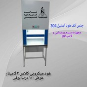 تصویر هود میکروبی کلاس ۲ لامینار عرض ۱۰۰ درب برقی 