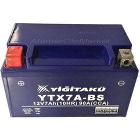 تصویر باطری 12V 7 Ah Amper Batterty Ytx7A باتری موتور سیکلت 2024 10 تولید Yiğit Akü Yiğit Akü 