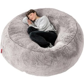 تصویر مبل شنی راحتی خزدار مدل 56677 