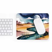 تصویر موس‌پد «رودِ مه‌تابی در بیابان » کد: 6003 