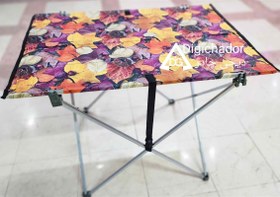 تصویر میز تاشو نانو برزنت لوله ای مسافرتی استراکچر طرح پاییزه vip 