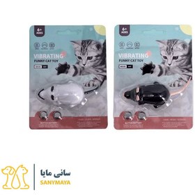 تصویر اسباب بازی گربه موش باطری خور 