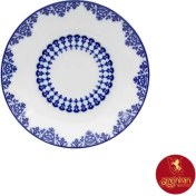 تصویر نعلبکی زیر استکانی چینی زرین دوری سایز 13 طرح سمرقند 