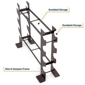 تصویر رک دمبل 2 طبقه بدنسازی Dumbbell rack مدل NS0060 