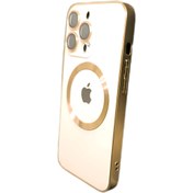 تصویر قاب (گارد) مگ سیف مناسب برای گوشی موبایل آیفون 13 پرو - کرم طلایی ا IPHONE 13PRO IPHONE 13PRO