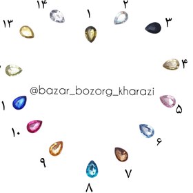 تصویر نگین اشک سایز 13 در 18 ده عددی 