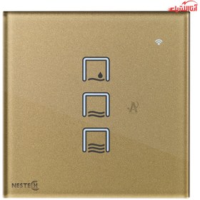 تصویر کلید لمسی هوشمند کولر آبی Zigbee نستک سری INNOVA کد NE5AC01XG1 