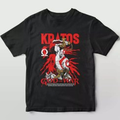 تصویر تیشرت طرح بازی خدای جنگ (God of War) شخصیت کریتوس کد 1268 