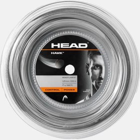 تصویر زه راکت تنیس هد هاک ذغالی HEAD HAWK - 1.25 HAWK Reel GR