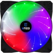 تصویر فن کیس گیمینگ انزو مدل FAN-004 سایز ۱۲*۱۲ RGB 