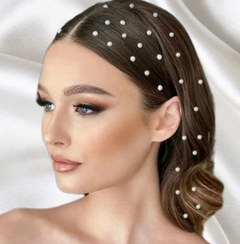 تصویر نگین مروارید چسبی مو 