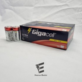 تصویر باتری سایز متوسط C برند Gigacell بسته دو عددی C Battery