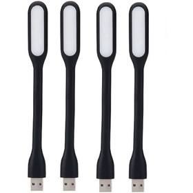 تصویر چراغ LED یو اس بی مدل Flexible USB Light بسته 4عددی مشکی قطعات جانبی موبایل و تبلت